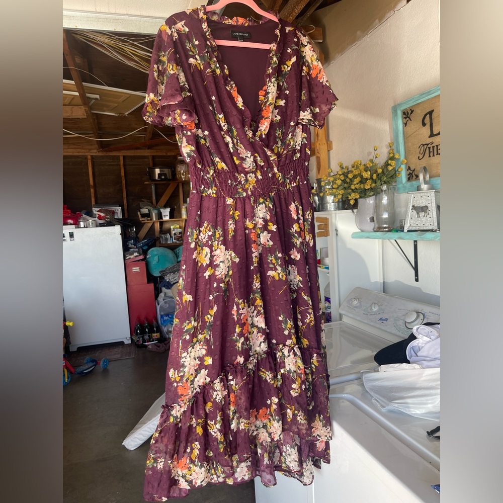 Hi low wine color dress